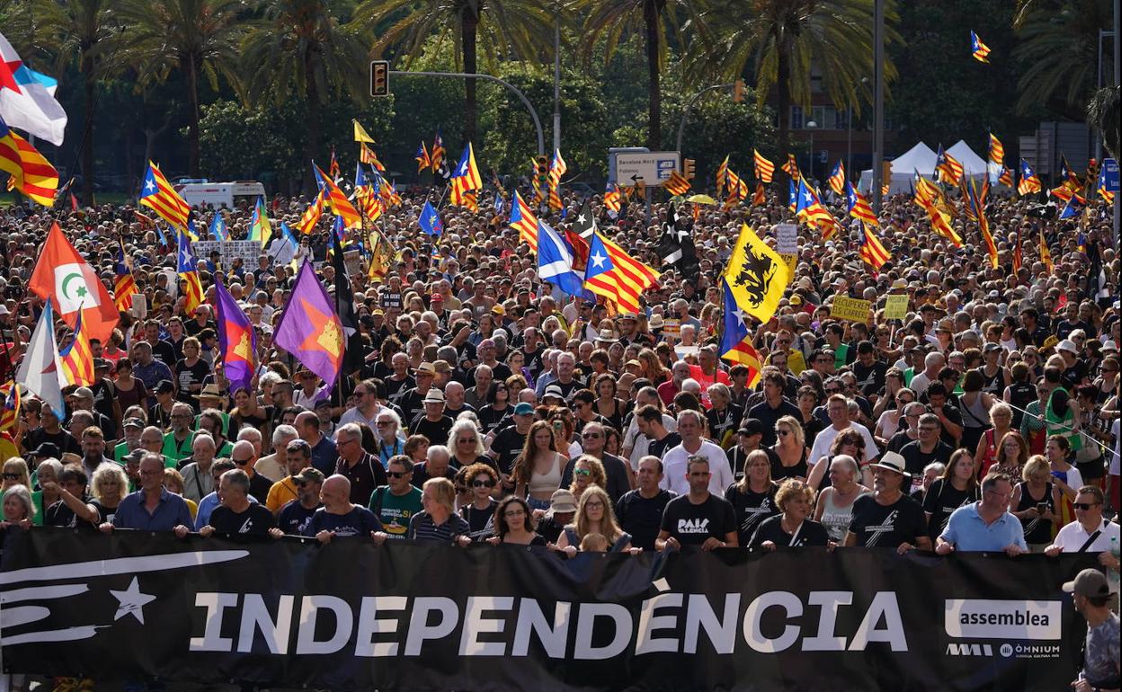 La manifestación de la Diada. 