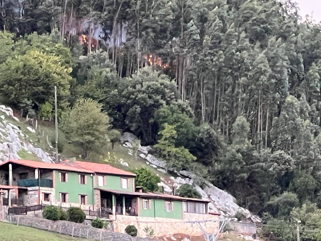 Imágenes tomadas esta noche por vecinos de Solares y de otros puntos, en las que se ven focos en terrenos de Sobremazas, San Vitores y Heras. Por la mañana, sigue habiendo bastantes focos activos y los bomberos forestales han tenido que entrar en propiedades particulares de Santiago de Cudeyo para poder acceder a algunos de los fuegos.