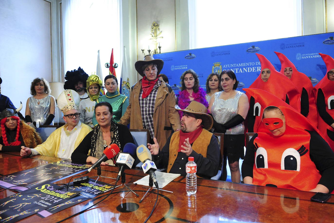 13/02/2014: Presentación del Carnaval de Santander 2014, en el Ayuntamiento.