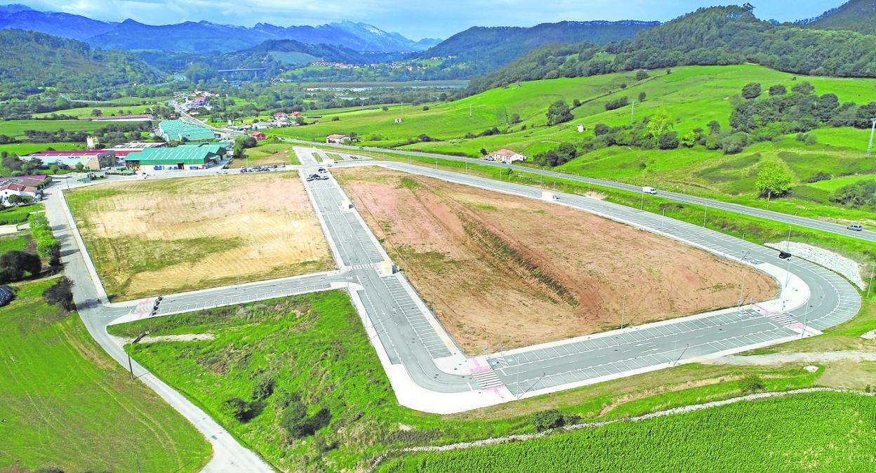 Vista aérea del nuevo polígono industrial de Val de San Vicente. 