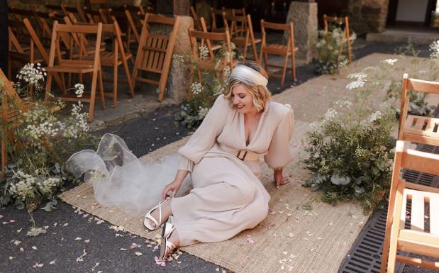 Imagen. Nerea brilló en su boda con un vestido que nos transporta a los años 40.