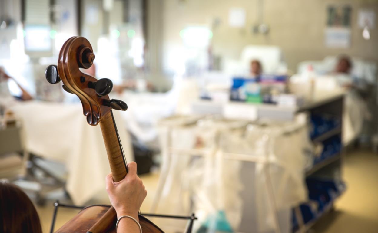 Microconcierto en hospital.