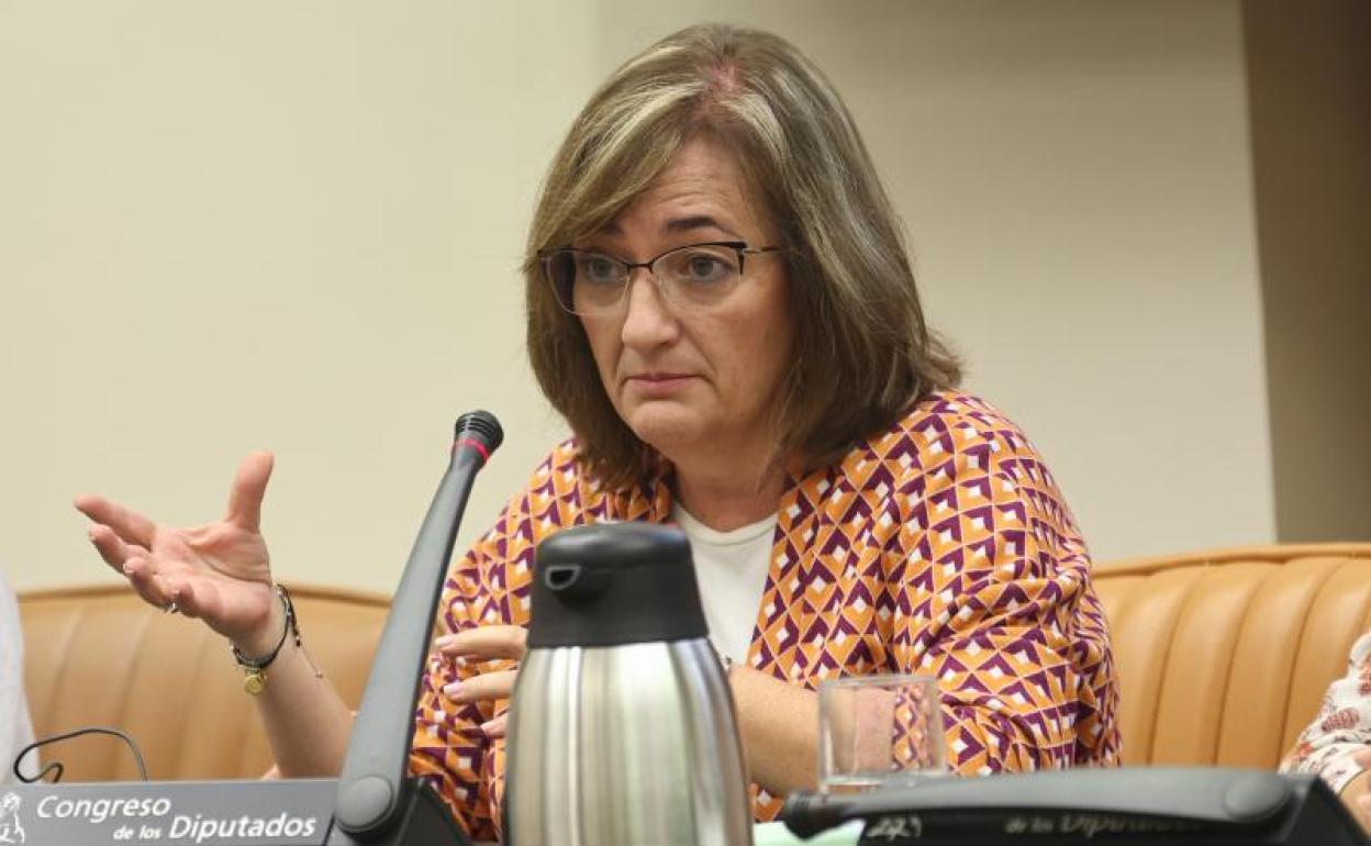 La presidenta de la Airef, Cristina Herrero, comparece en el Congreso.