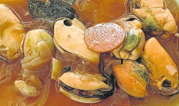 Mejillones escabechados.