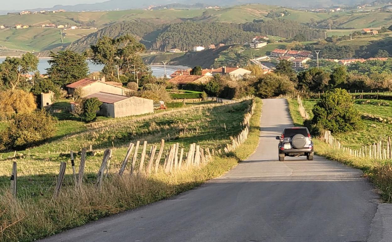 Carretera de Santillán-Boria en la que se ha actuado parcialmente