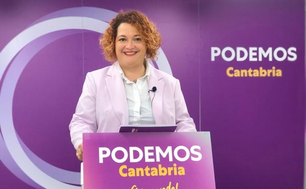 La portavoz y secretaria de Organización de Podemos Cantabria, Mercedes González