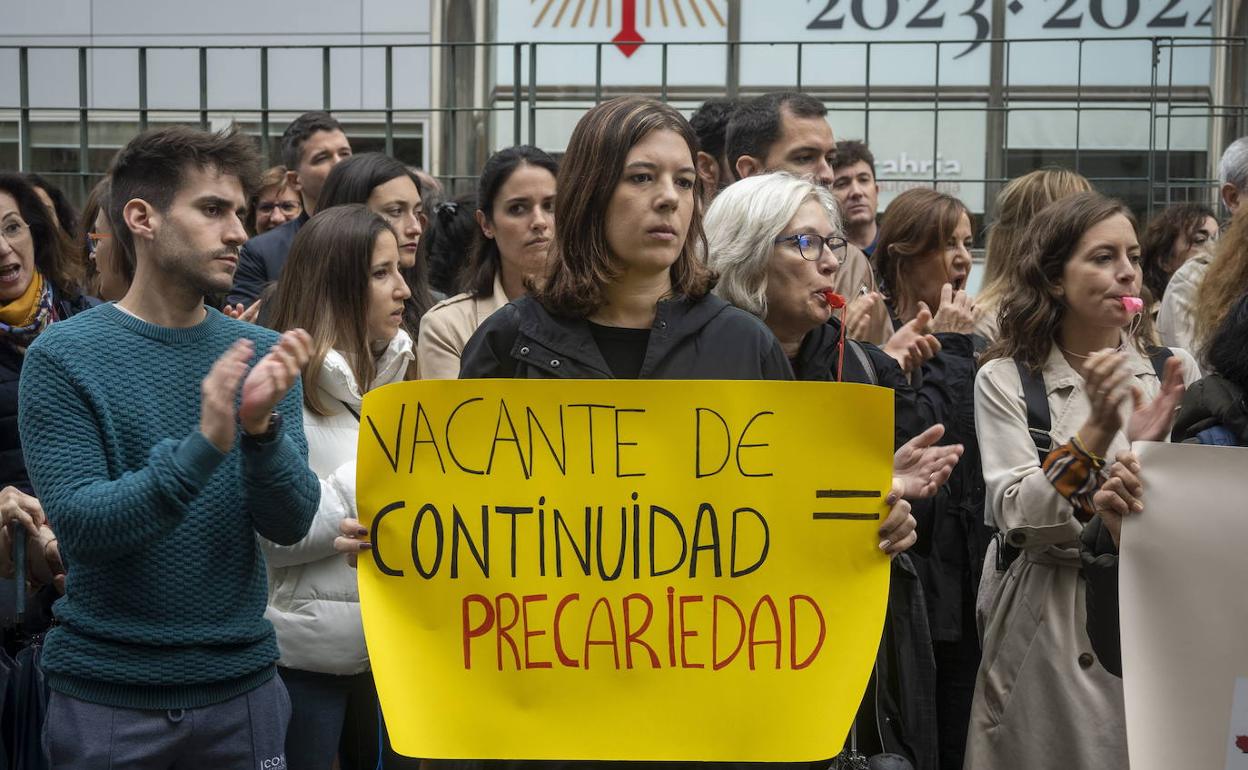 Imagen de una de las protestas de los médicos durante la huelga