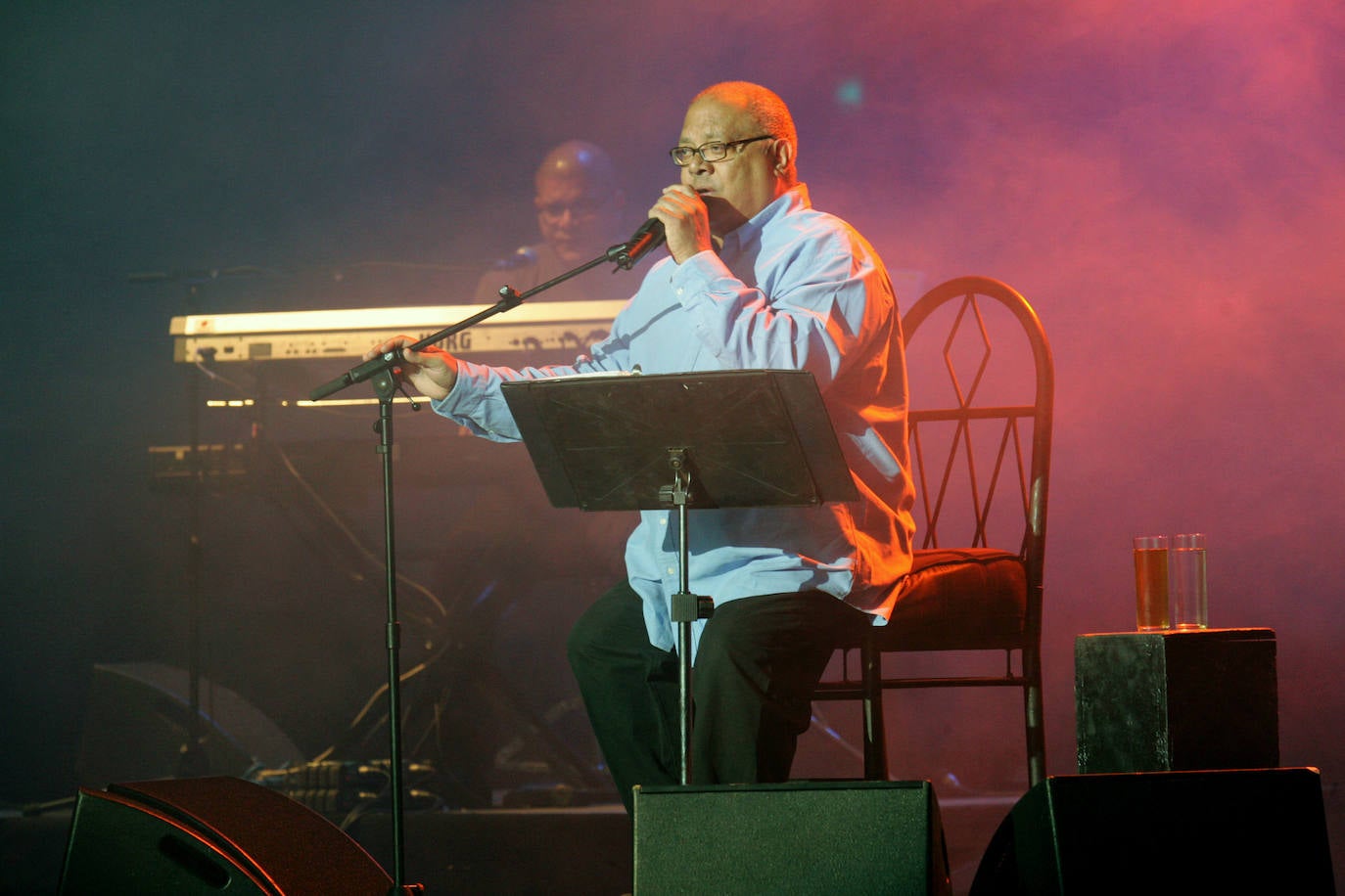 Imagen de su último concierto en Cantabria, en 2007, en el Teatro Concha Espina. Agotó las entradas.