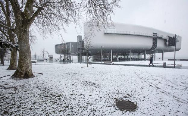 Imagen de archivo de la nevada en Santander en 2018. 