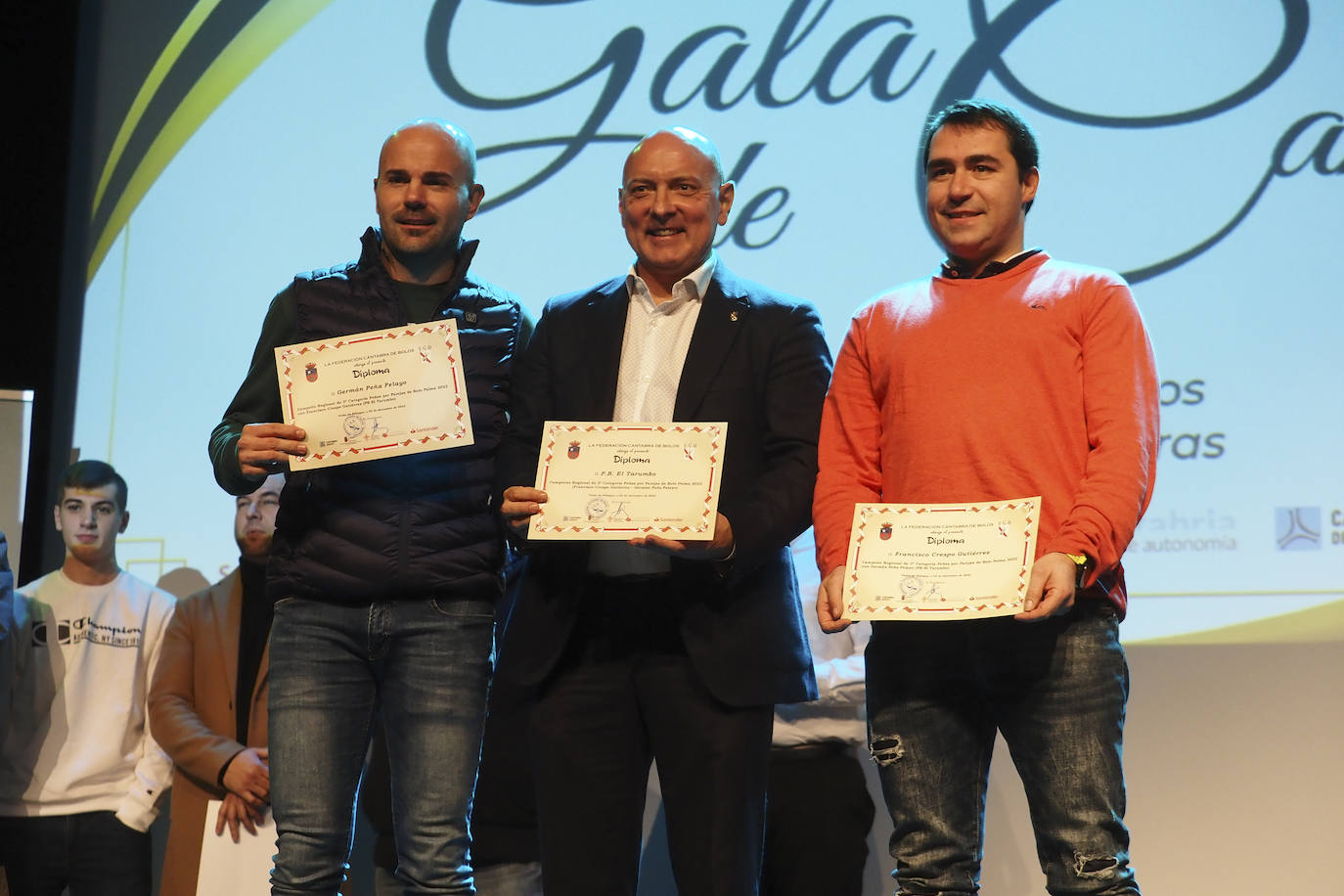 Germán Peña, Norberto Ortiz y Francisco Crespo.