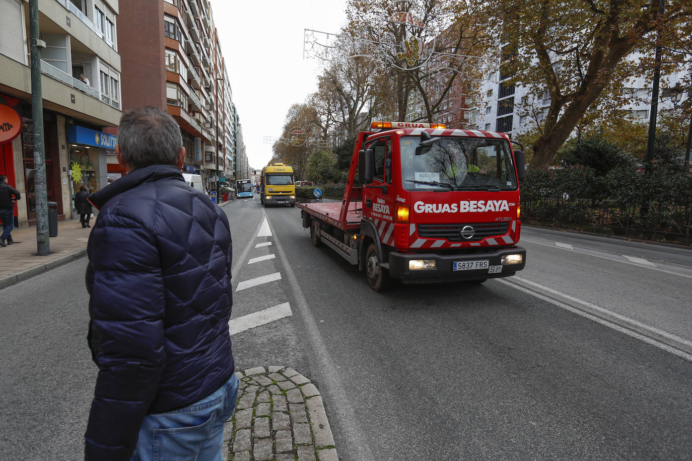 Fotos: Protesta de los gruistas en Santander