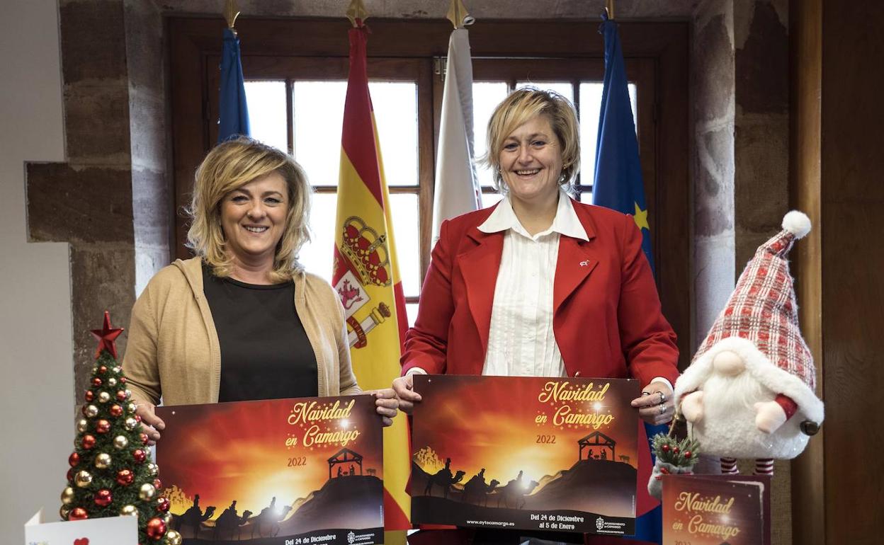 La alcaldesa, Esther Bolado, presentó el programa de fiestas, junto a la concejala de Festejos, Marián Vía. 