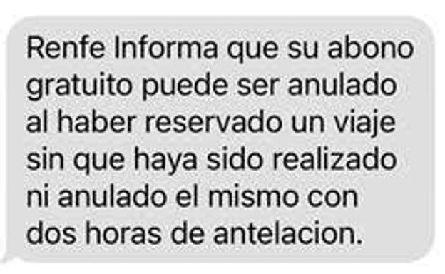 Este será el SMS que reciban los usuarios infractores.