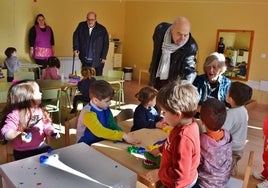 Visita de Lombó, Herrera y Oria al colegio de Villayuso de Cieza