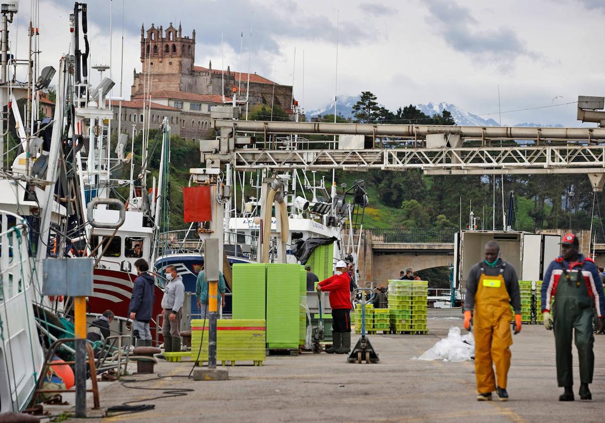 El puerto de San Vicente, en plena costera del bocarte y verdel, las que mas ingresos y actividad que general.