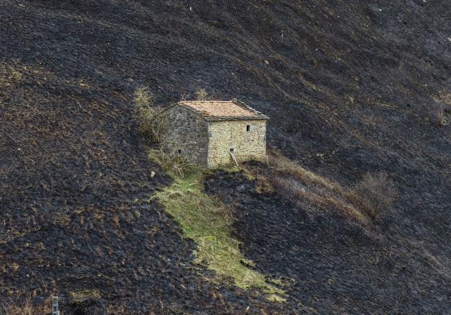 Los incendios que han calcinado los montes de Cantabria.