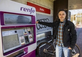 Sergio Peña, el pasado jueves, en la estación de Vioño de Piélagos