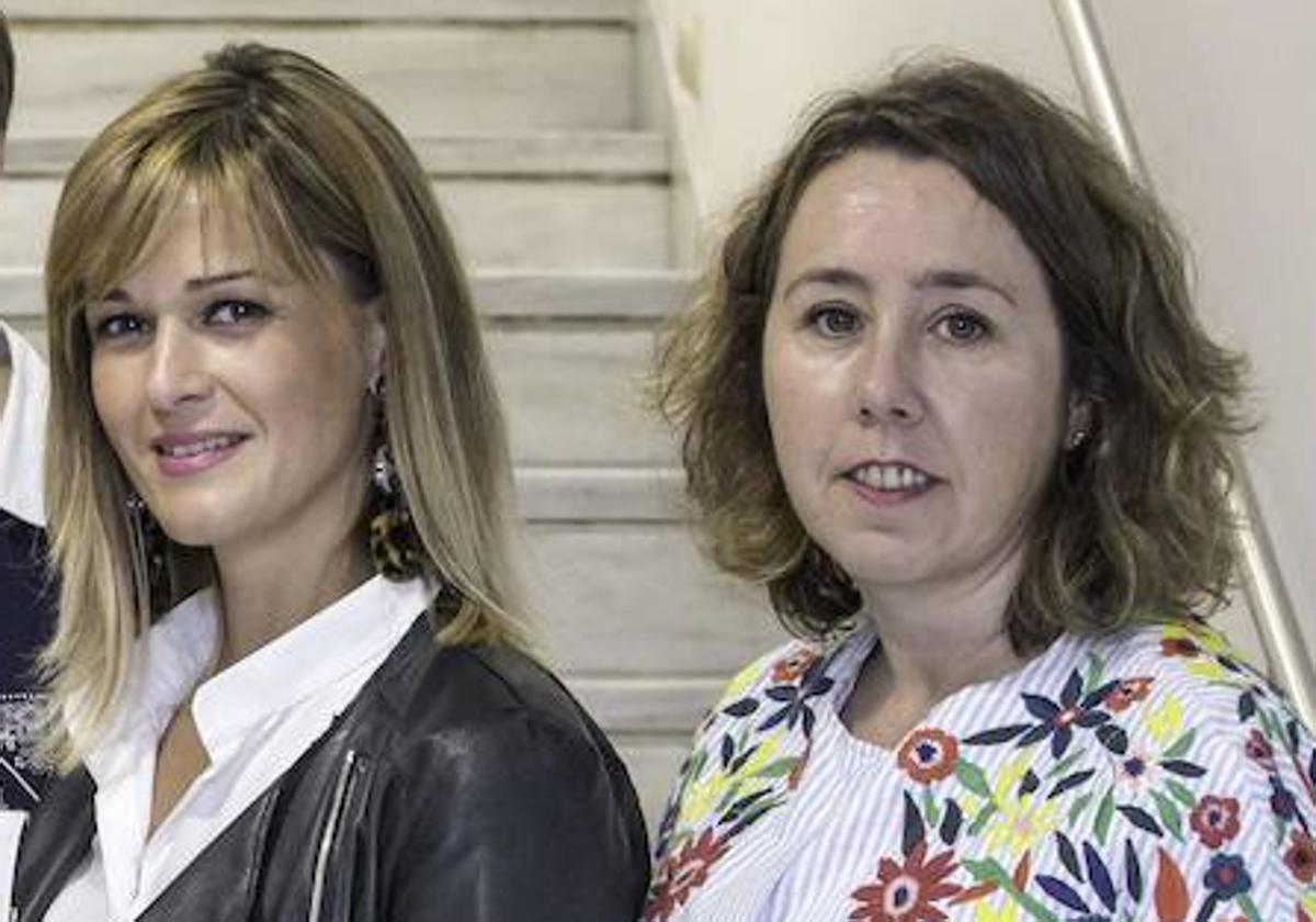 Verónica Samperio y Alicia Renedo, en octubre de 2017, en la presentación de la muestra 'Mujeres que cuentan'.