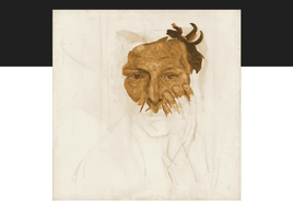 Lucian Freud. 'Autorretrato (Fragmento)', 1956. Óleo sobre lienzo. 61 x 61 cm. Colección privada.