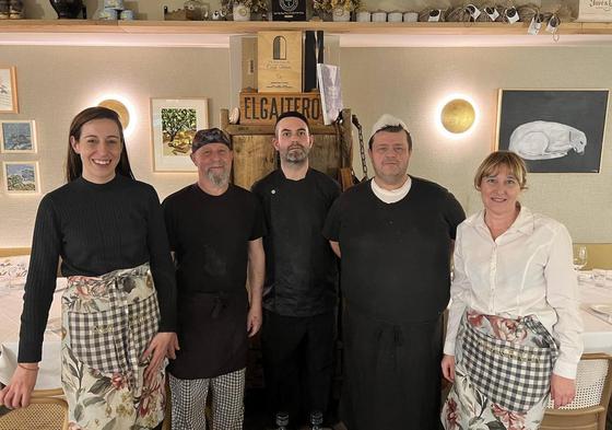 Equipo de la Abacería de la Sal. Leticia, Luis Jesús, Ángel, Antonio José y Pilar