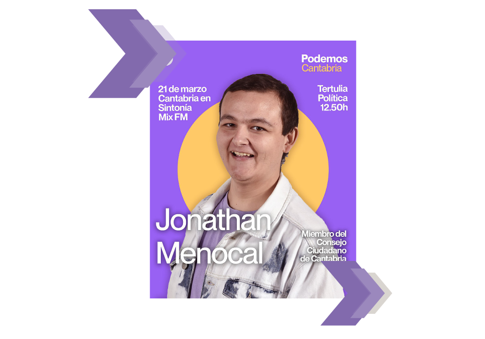 Cartel que compartió Mónica Rodero de su compañero de partido Jonathan Menocal.