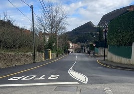 Estado de la carretera tras la renovación en la zona urbana.