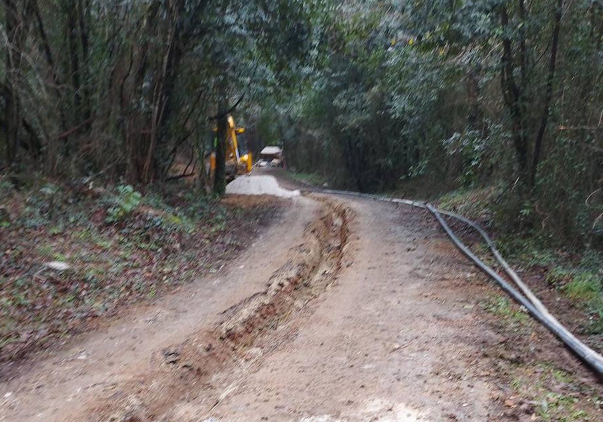 Obras de cambio de la tubería.