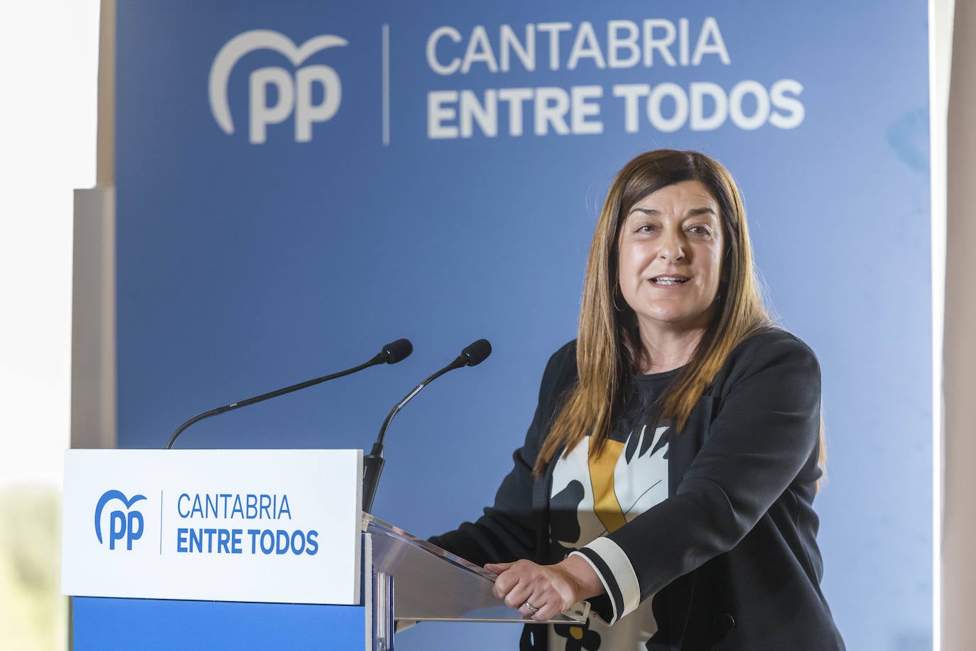 María José Saénz de Buruaga, líder del PP y candidata a la presidencia de Cantabria