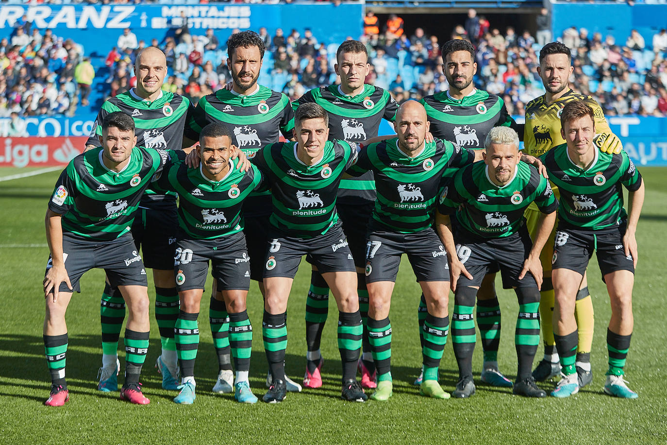 Once que presentó el Racing en La Romareda