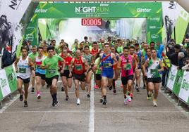 A la carrera por la noche de Santander