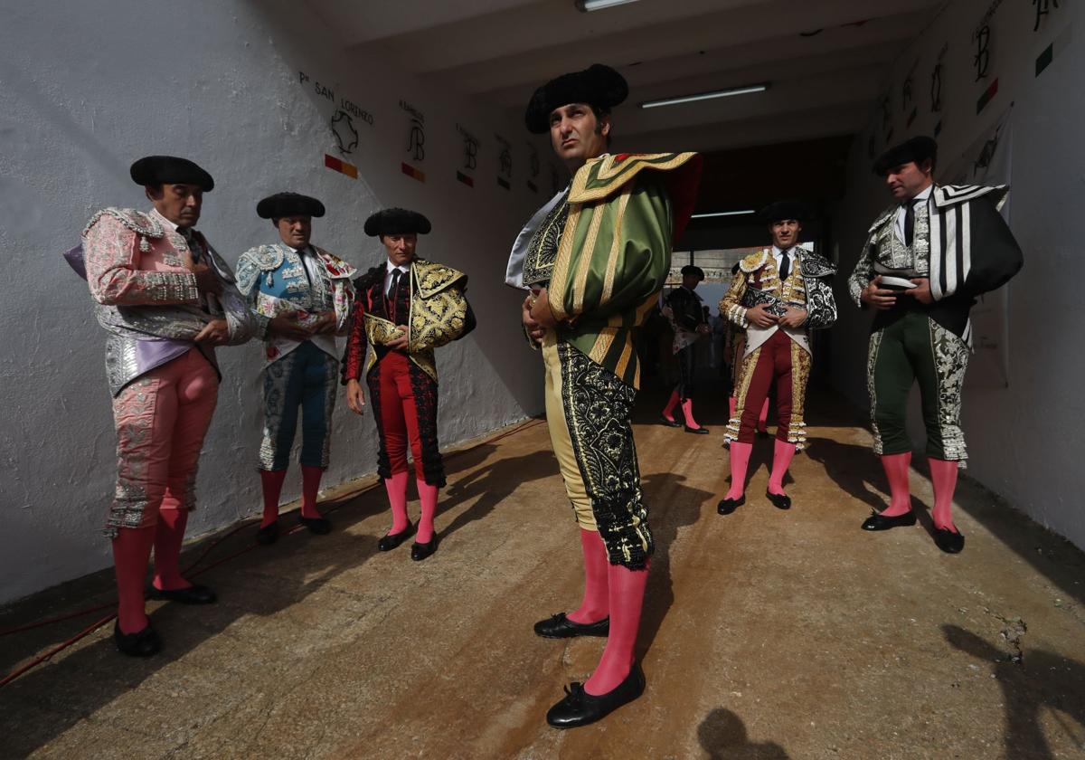 Morante de la Puebla, en el túnel de acceso al ruedo de Cuatro Caminos antes de comenzar el paseíllo de su actuación en 2021.