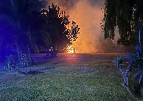 Imagen secundaria 1 - Un incendio de maleza en La Remonta ha amenazado a una urbanización de Campogiro