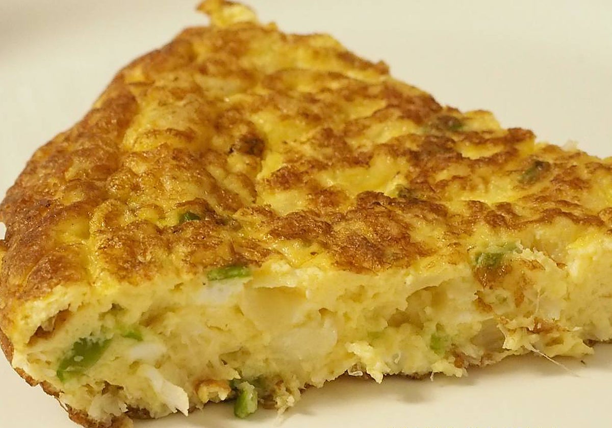 Tortilla de bacalao a la santoñesa.