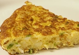 Tortilla de bacalao a la santoñesa.