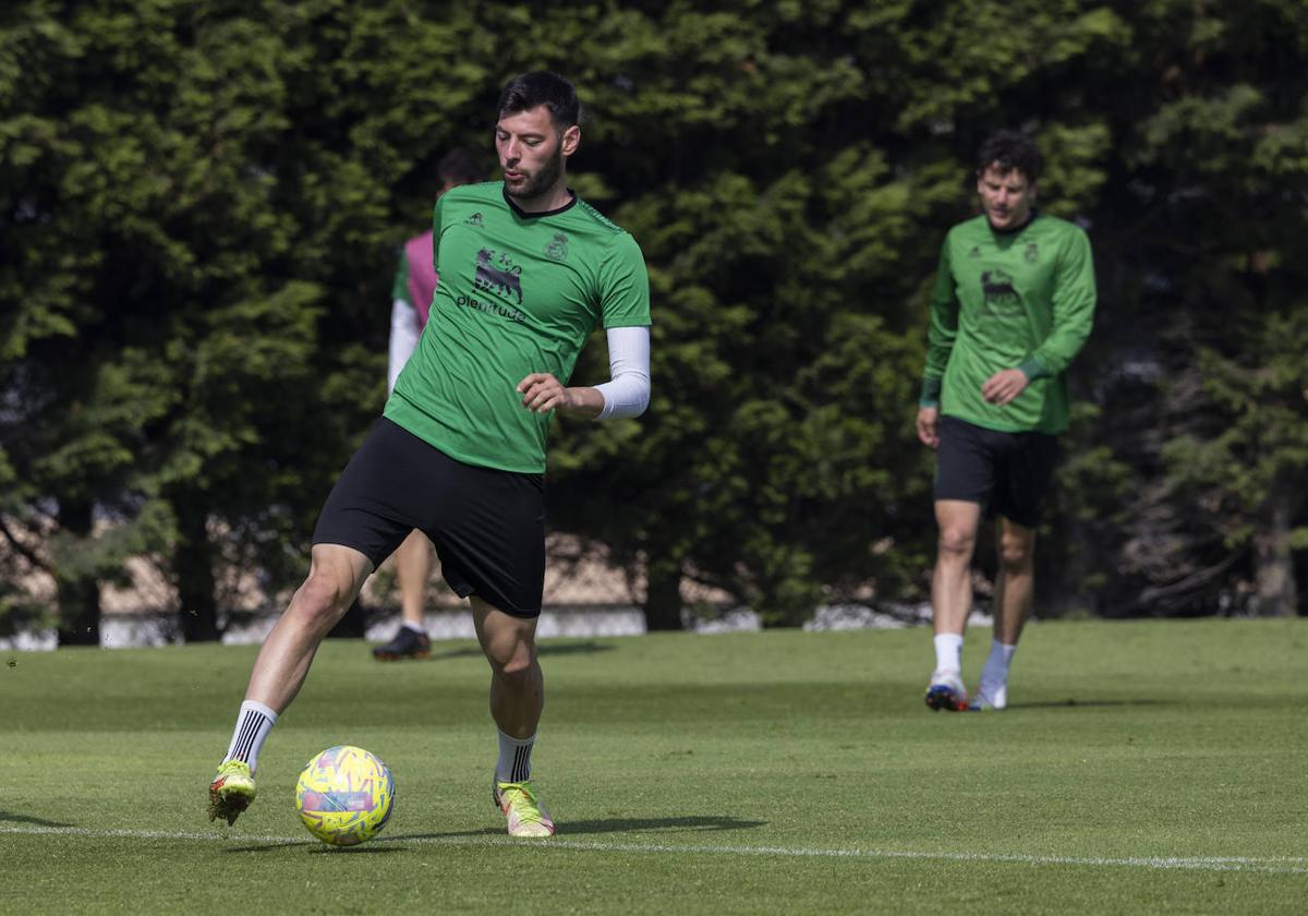 Baturina, durante un entrenamiento.