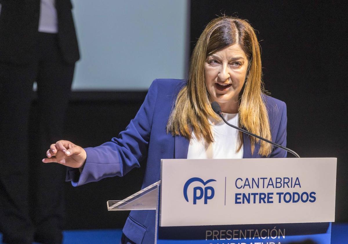 María José Sáenz de Buruaga, líder del PP en Cantabria.