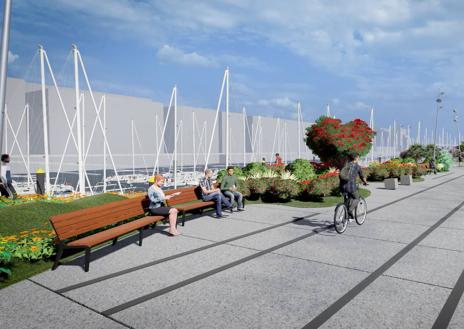 Imagen secundaria 1 - Infografía de la zona de la Estación Marítima, el malecón de Puertochico y el paseo hacia Los Peligros, a la altura del Museo Marítimo.