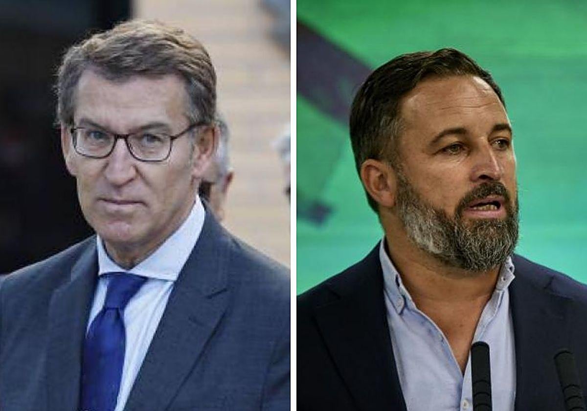 Núñez Feijóo y Santiago Abascal.