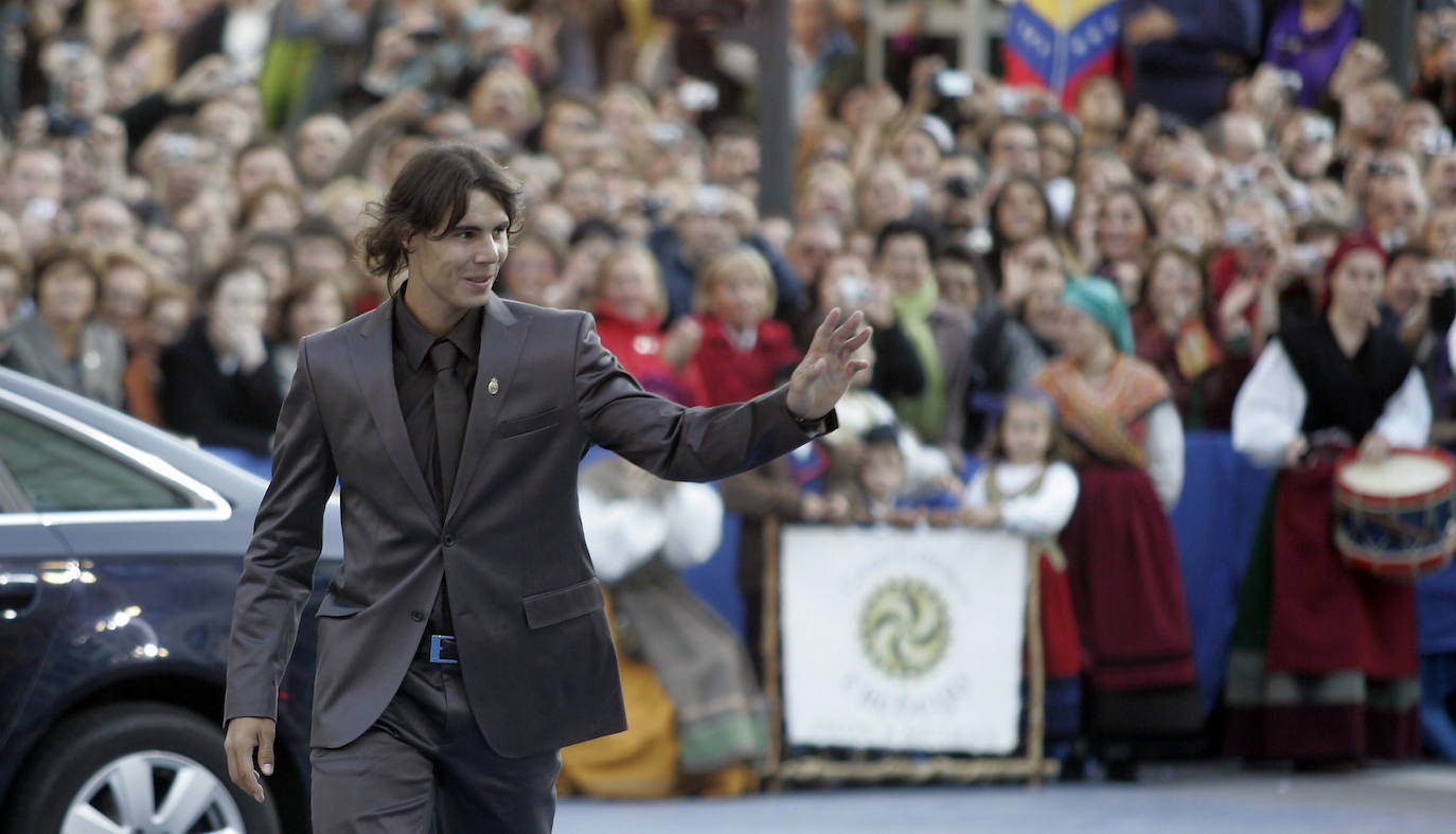 Llegada a los Premios Príncipe de Asturias de Nadal, en el año 2008.