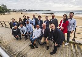 Miembros del grupo que BNI tiene en Santander, el jueves.