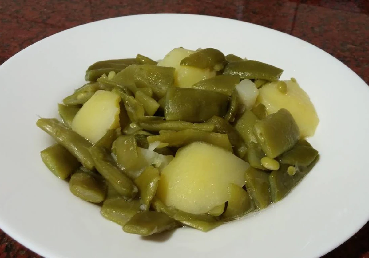 Judías verdes con patatas, receta