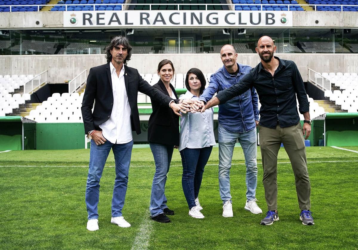 Emilio Amavisca, Esther Calvo, Lola del Olmo, Óscar Arpón y Gonzalo Colsa, en la presentación del torneo.