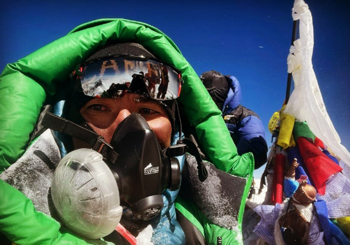 Imagen de archivo del montañero Kami Rita Sherpa, en la ascensión número 27ª, realizada la pasada semana.