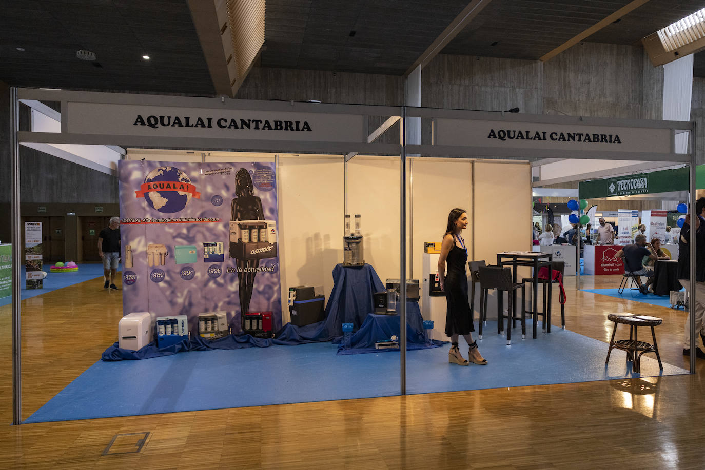 Expositor de Aqualai, empresa dedicada al diseño, fabricación y comercialización de equipos para el tratamiento de agua. 