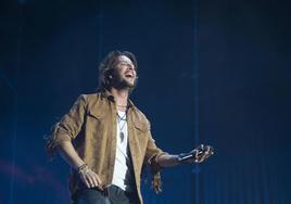 Manuel Carrasco, durante uno de sus conciertos anteriores en Santander.