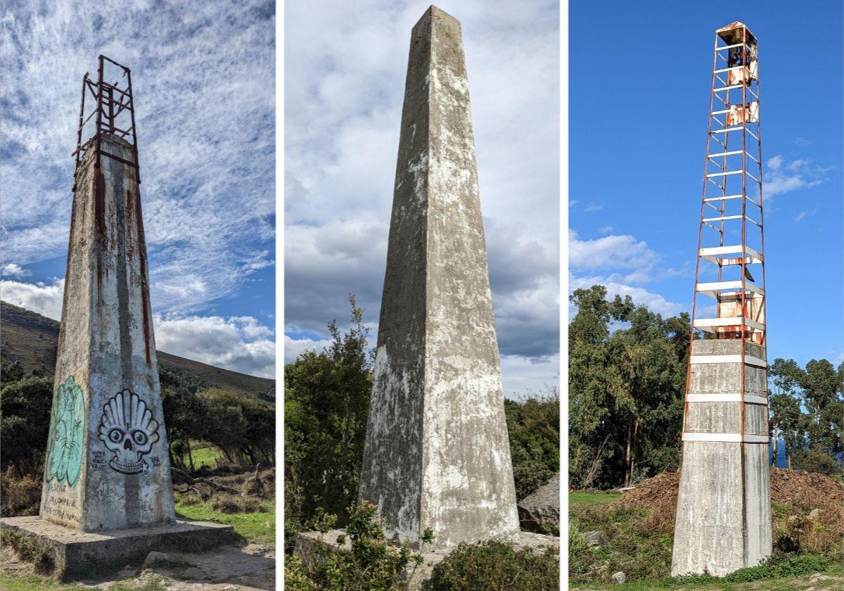 Sus torres de enfilación son especialmente singulares porque cuentan con estructuras de hierro y mecanismos de elevación