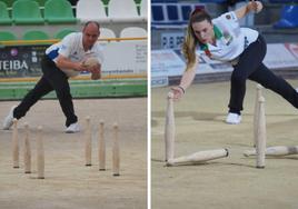 Héctor Salmón e Iris Cagigas durante el torneo.