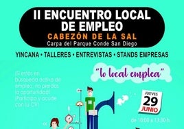 Cartel del II Encuentro Local de Empleo.