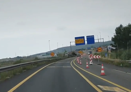 Las obras de la A-67 en Torrelavega obligarán a cortar este martes un carril de la A-8 en sentido Bilbao