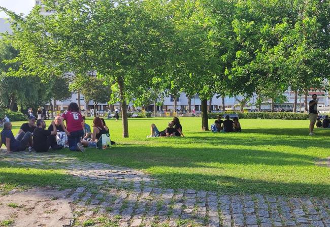 Grupos también en el Parque de Mesones